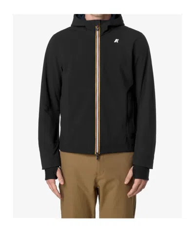 K-way Hooded Jacket Featuring Elasticated Cuffs In Black