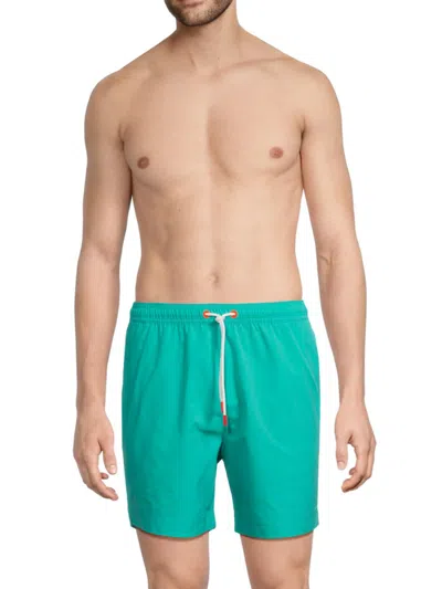 Swims Men's Solid Drawstring Swim Shorts In Green
