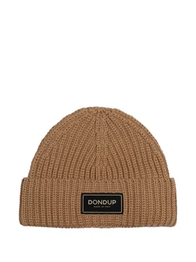 Dondup Logo-patch Beanie Hat In Brown