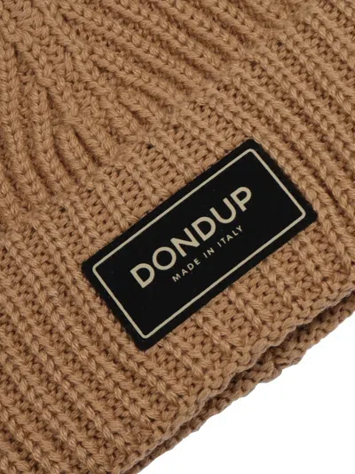 Dondup Logo-patch Beanie Hat In Brown