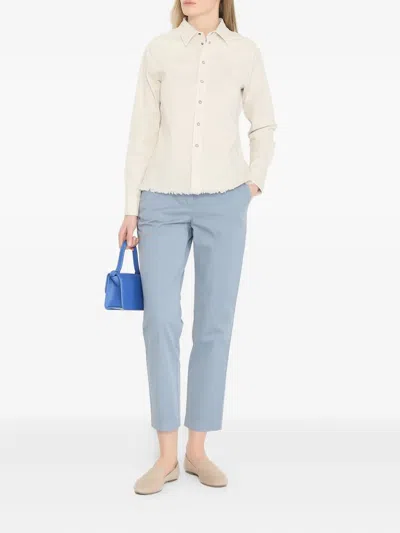 Eleventy Fringed Shirt In Neutral