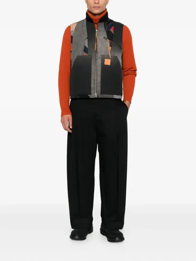 Khoki Patchwork Zipped Waistcoat In Multi