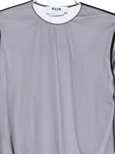 Msgm Layered Top In Black