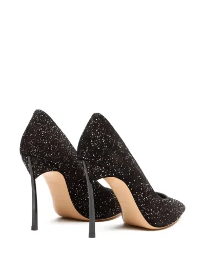 Casadei Pumps Mit Glitter-optik 100mm In Black