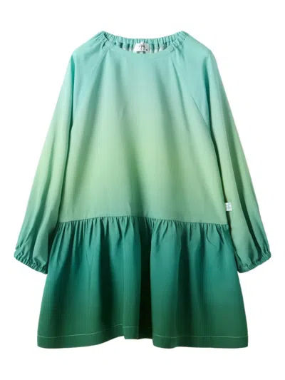 Il Gufo Ruffled Dress In Green