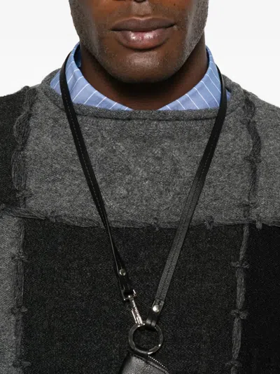 Ader Error Patchwork Crew-neck Sweater In Gray