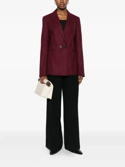 细条纹双排扣西装夹克