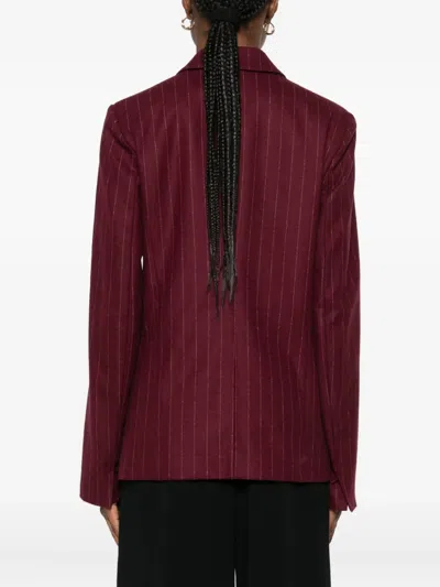 细条纹双排扣西装夹克