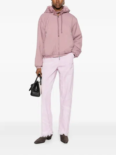 Moose Knuckles Hooded Welt-pockets Jacket In Pink