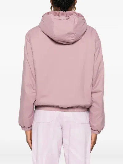 Moose Knuckles Hooded Welt-pockets Jacket In Pink