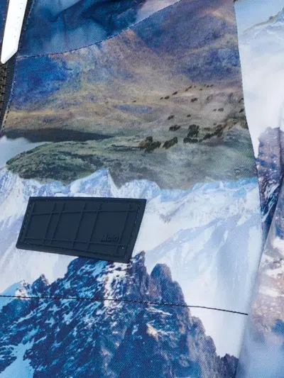 Molo Castor Snowy Mountains-print Hooded Jacket In Multi