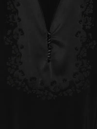 Ermanno Scervino Floral-embroidered Shirt In Black