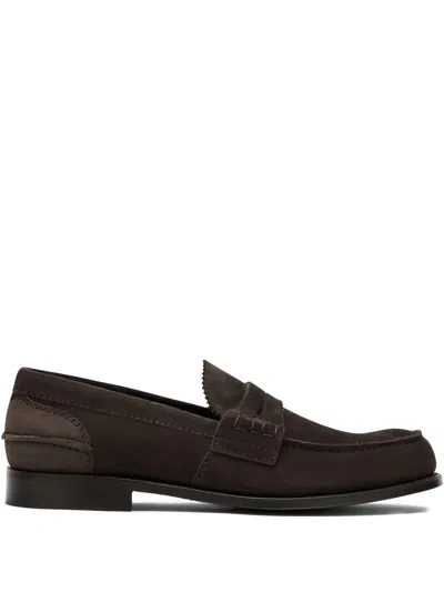 Church's Pembrey Suede Penny Loafer In Brown