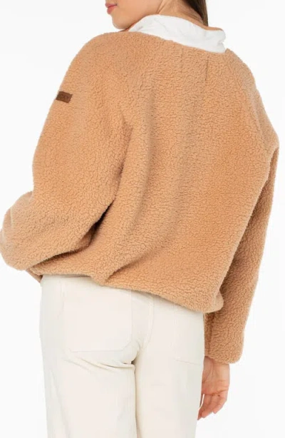 Roxy Kipsie Fleece Pullover In Brown