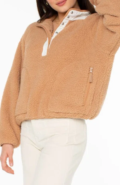 Roxy Kipsie Fleece Pullover In Brown