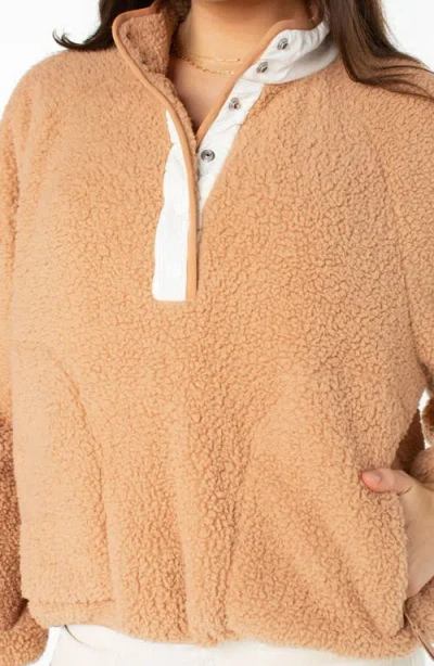 Roxy Kipsie Fleece Pullover In Brown