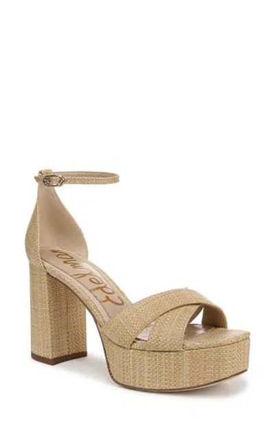Sam Edelman Jullian Ankle Strap Platform Sandal In Brown