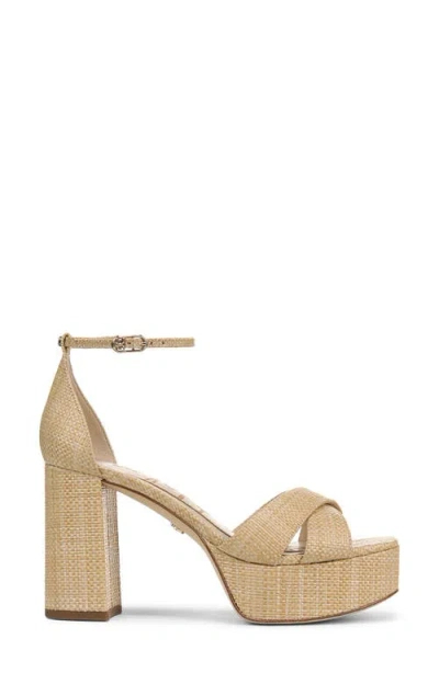 Sam Edelman Jullian Ankle Strap Platform Sandal In Brown