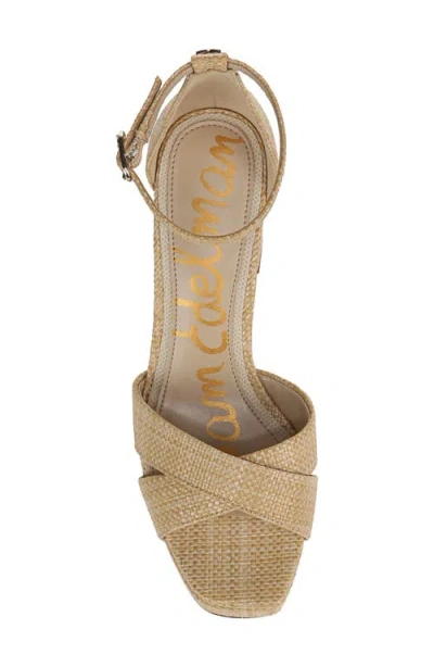 Sam Edelman Jullian Ankle Strap Platform Sandal In Brown