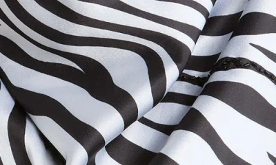 Steve Madden Zebra Print Square Scarf In Black