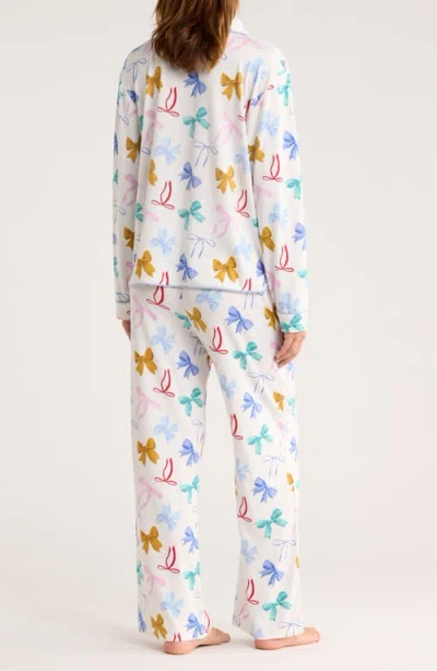 Honeydew Quiet Night Long Sleeve Button-up Top & Pants Pajamas In Multi