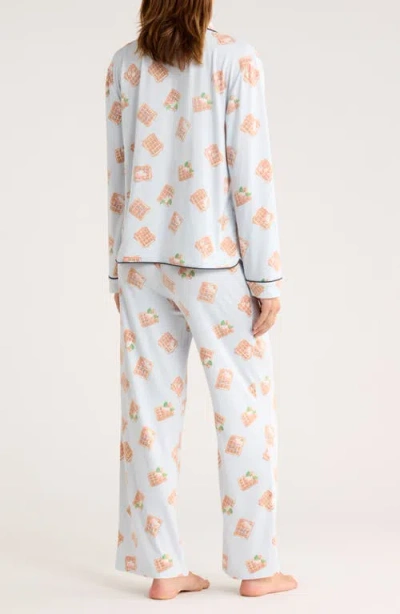 Honeydew Quiet Night Long Sleeve Button-up Top & Pants Pajamas In Multi