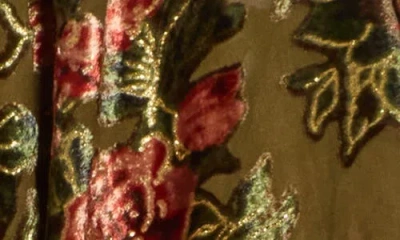 Bcbg Rose Floral Velvet Topper In Multi