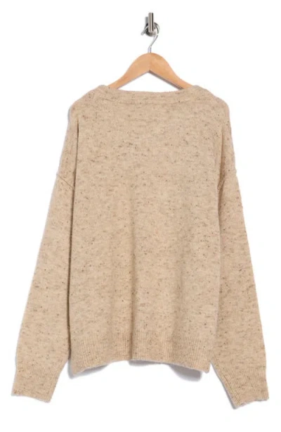 Max Studio Drop Shoulder Sweater In Brown