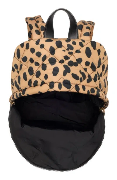 Marc Jacobs Cheetah Diamond Quilt Backpack In Brown