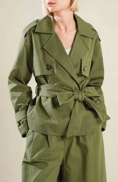 Freemarket Solid Cotton Jacket In Green