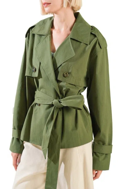 Freemarket Solid Cotton Jacket In Green