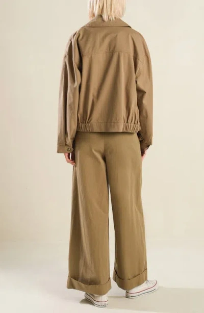 Freemarket Solid Cotton Jacket In Brown