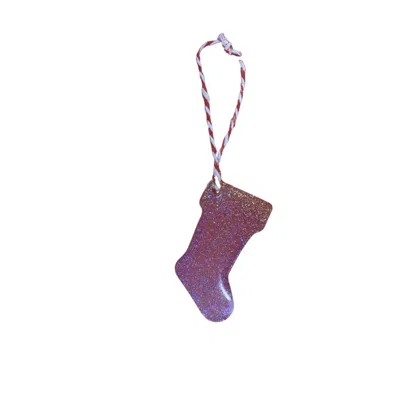 By Shax Sparkly Stocking Ornament - Purple In Purple