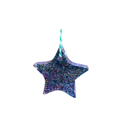 By Shax Sparkly Star Ornament - Purple In Purple