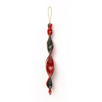 Anatoliacraft Green / Red Hand-blown Glass Christmass Tree Decoration – Red & Green Ornament In Multi