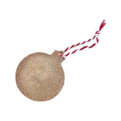 By Shax Sparkly Golden Bauble Ornament In Gold