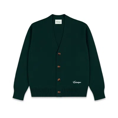 Éclectique Men's Ela V-neck Cardigan Scarab Green In Green