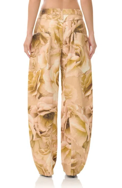 Afrm Bexley Floral Barrel Leg Jeans In Multi