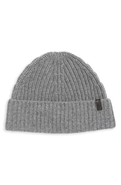 Vince Cashmere Shaker Stitch Knit Hat In Brown