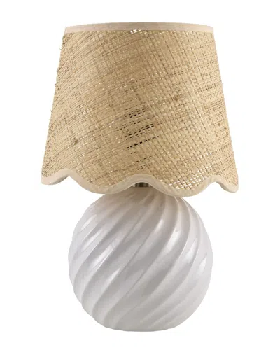 Surya Melbu Accent Table Lamp In White