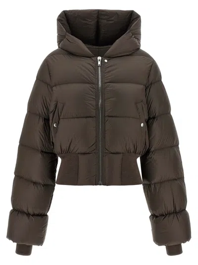 Rick Owens Hooded Puffer Jacket In Black