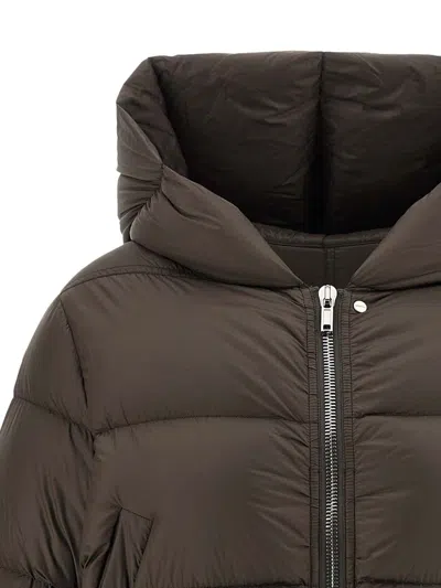 Rick Owens Hooded Puffer Jacket In Black