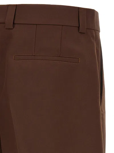 Gucci Tailored Wool Shorts With Pockets And Pleats In Burgundy