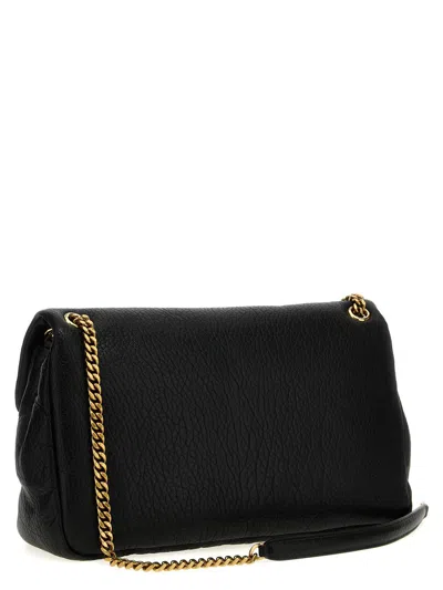 Saint Laurent Calypso Large Leather Shoulder Bag In Black
