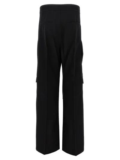 Rick Owens Wide-leg Trousers With High Waist And Utility Pockets In Black