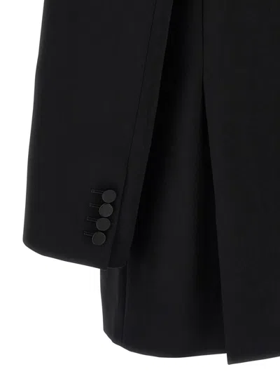 Saint Laurent Oversized Single-breasted Tuxedo Blazer In Black
