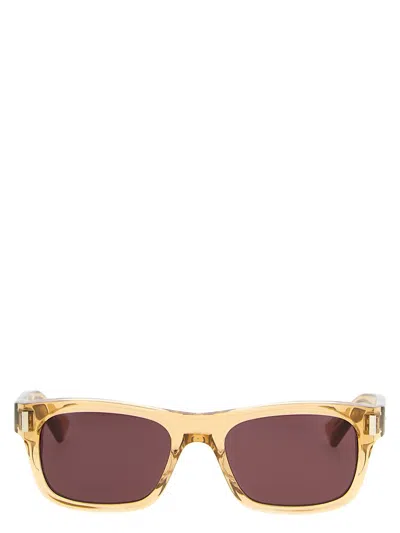 Saint Laurent Square-frame Acetate Sunglasses In Brown