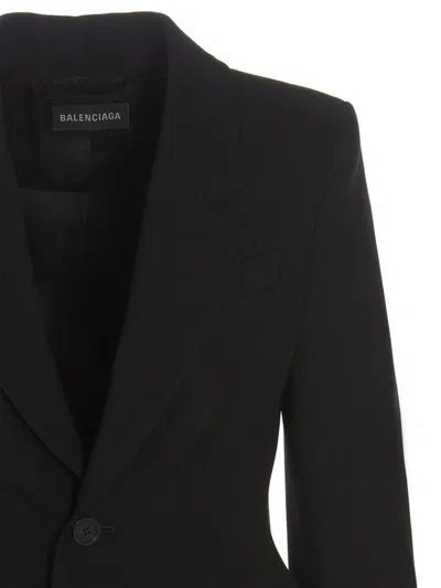 Balenciaga Women's Wool Blazer In Black
