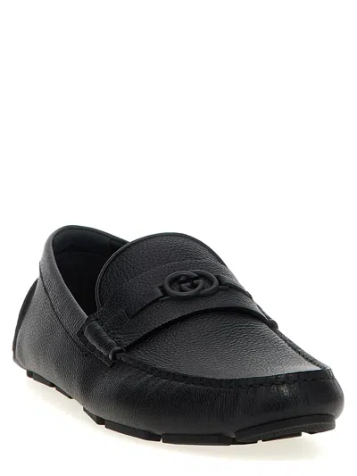 Gucci Men Driver Loafers In Black