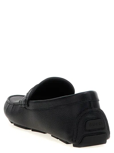 Gucci Men Driver Loafers In Black
